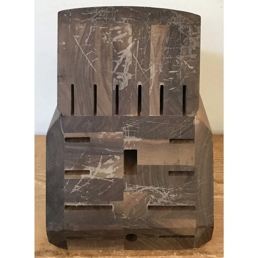 Cangshan Hardwood Teak Wood Wooden 14 Knife Block Holder